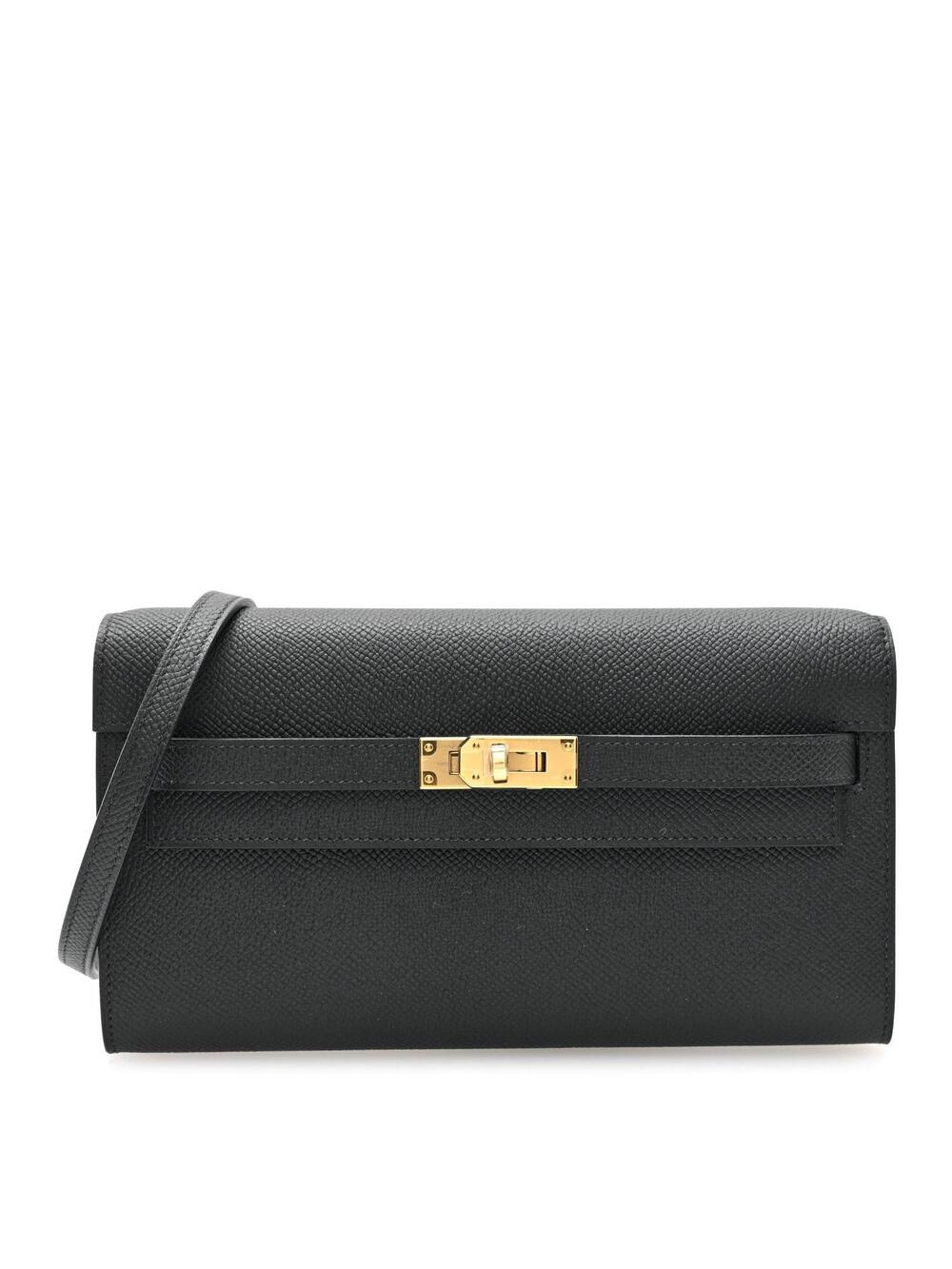 Hermes Epsom Kelly Wallet To Go Black #345605H59B